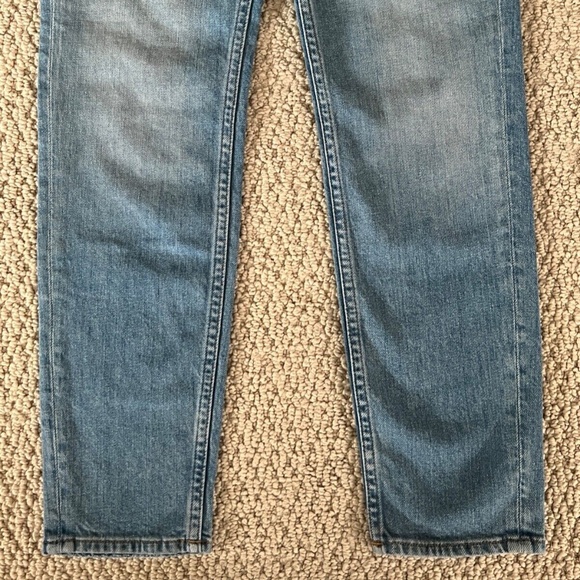 Acne Studios Melk Light Blue High Rise Slim Fit Crop Denim Jeans - Picture 8 of 16